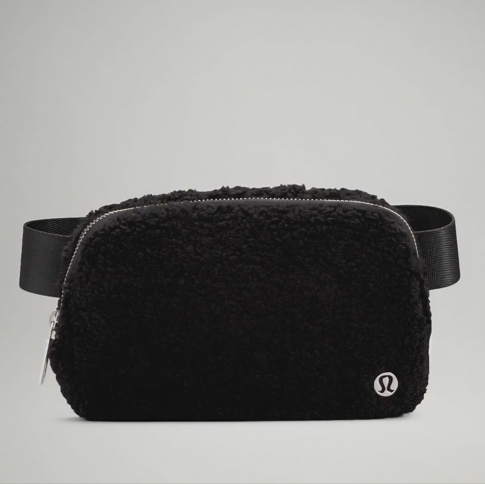Lululemon Athletica Plush Sherpa Black Crossbody Bag